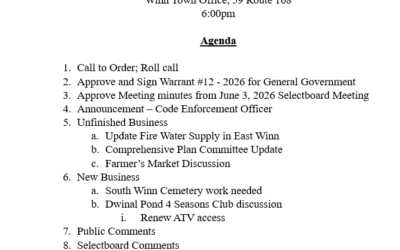 SELECTBOARD AGENDA 6/17/26